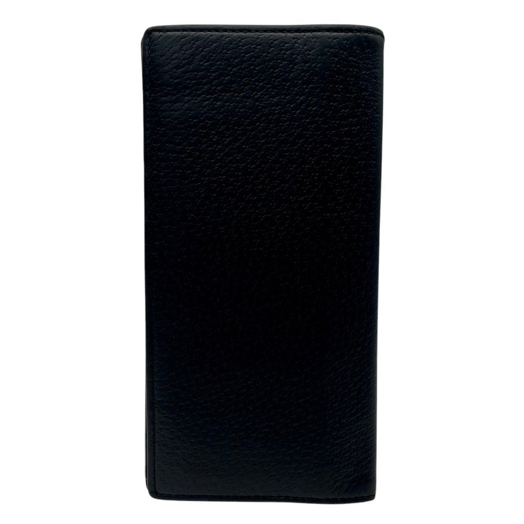 Gucci Wallet GG Marmont Bifold Billfold Leather Black Gold Interlocking Classic — view 3