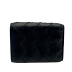 Bottega Veneta Wallet Maxi Intrecciato Trifold Mini Compact Leather Black Gold — view 3