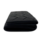 Bottega Veneta Wallet Maxi Intrecciato Trifold Mini Compact Leather Black Gold — view 5