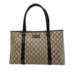 Gucci Tote Handle GG Supreme Leather Gray Judah Brown Silver Classic Simple — view 2