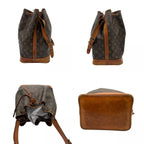 Louis Vuitton Monogram Noe Drawstring Shoulder Bag Leather Brown Gold Vintage — view 6