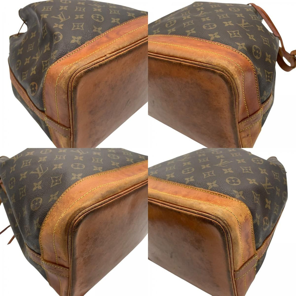 Louis Vuitton Monogram Noe Drawstring Shoulder Bag Leather Brown Gold Vintage — view 7