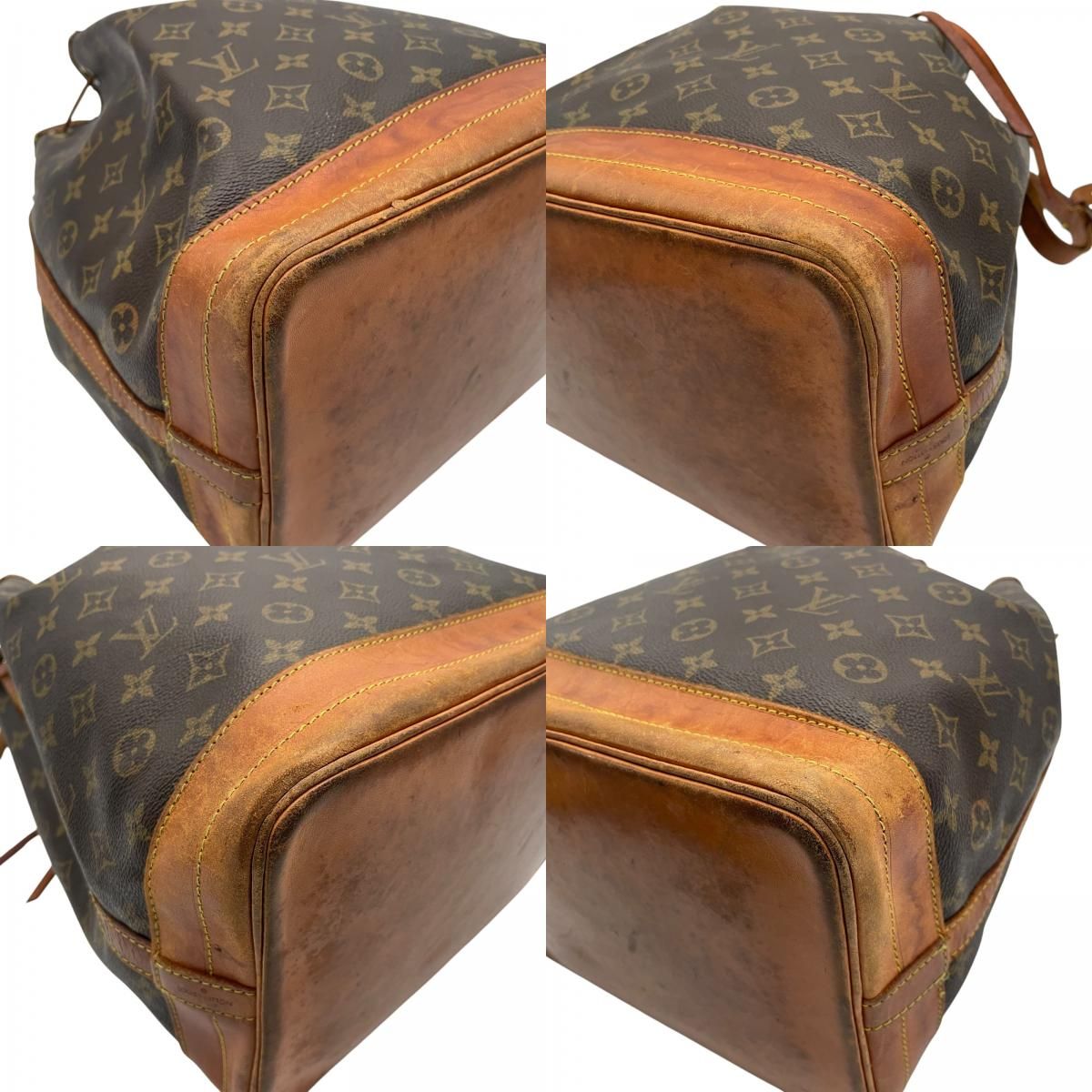 Louis Vuitton Monogram Noe Drawstring Shoulder Bag Leather Brown Gold Vintage — view 7