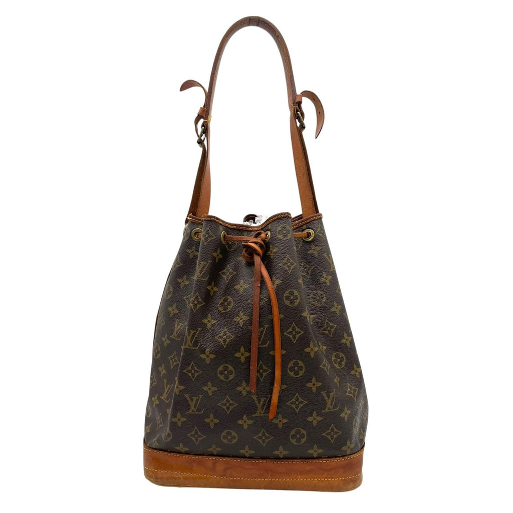 Louis Vuitton Monogram Noe Drawstring Shoulder Bag Leather Brown Gold Vintage — view 3