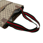 Gucci Tote Handle Vintage Sherry Line GG Plus Leather Gray Judah Brown Gold — view 5