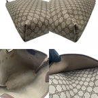 Gucci Tote Handle Vintage Sherry Line GG Plus Leather Gray Judah Brown Gold — view 9