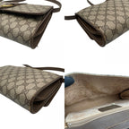 Gucci Shoulder Bag Crossbody Vintage GG Plus Leather Gray Brown Gold Simple — view 8