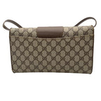 Gucci Shoulder Bag Crossbody Vintage GG Plus Leather Gray Brown Gold Simple — view 3