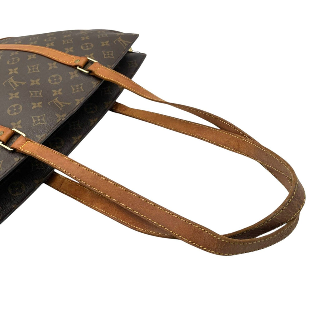 Louis Vuitton Monogram Babylon Tote Shoulder Bag Leather Brown Gold Vintage — view 5
