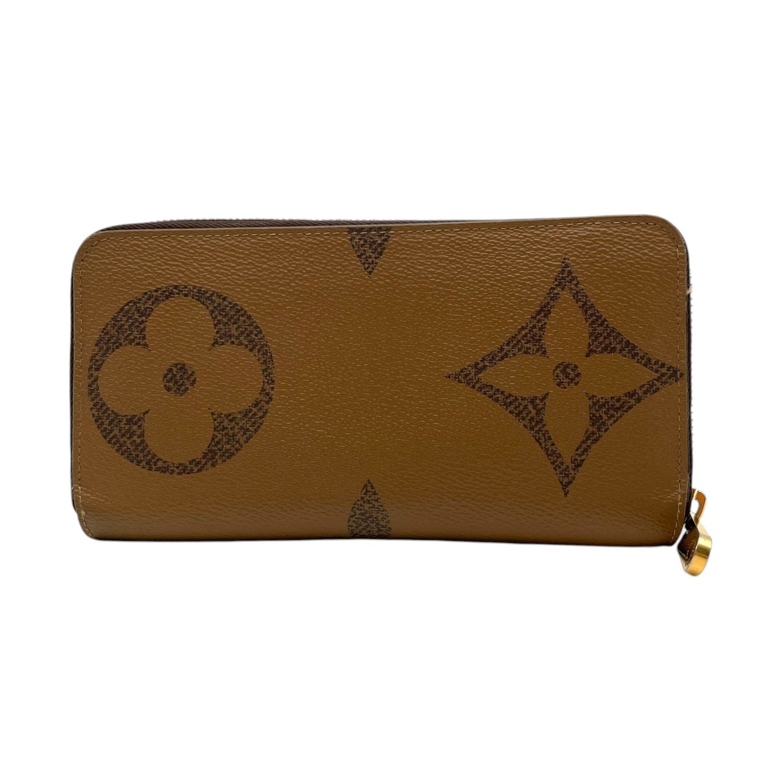 Louis Vuitton Zippy Wallet Monogram Giant Reverse Zip Around Brown — view 3