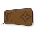 Louis Vuitton Zippy Wallet Monogram Giant Reverse Zip Around Brown