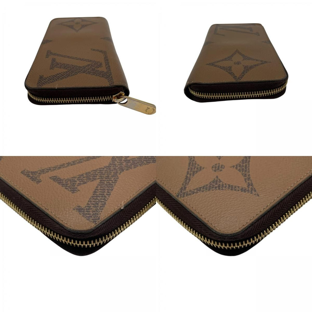 Louis Vuitton Zippy Wallet Monogram Giant Reverse Zip Around Brown — view 6