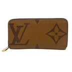 Louis Vuitton Zippy Wallet Monogram Giant Reverse Zip Around Brown — view 2