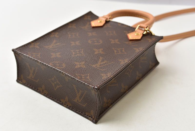 Louis Vuitton Monogram Petit Sac Plat 2-Way Shoulder Bag Brown — view 4