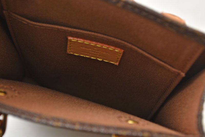 Louis Vuitton Monogram Petit Sac Plat 2-Way Shoulder Bag Brown — view 7