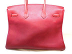 Hermes Birkin 35 Fjord Rouge Vif 35 Vache Red Handbag — view 2