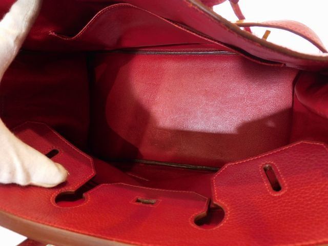 Hermes Birkin 35 Fjord Rouge Vif 35 Vache Red Handbag — view 5