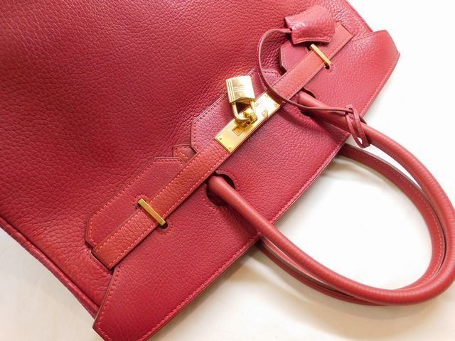 Hermes Birkin 35 Fjord Rouge Vif 35 Vache Red Handbag — view 3