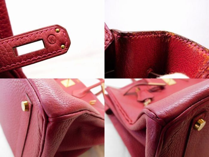 Hermes Birkin 35 Fjord Rouge Vif 35 Vache Red Handbag — view 8