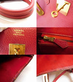 Hermes Birkin 35 Fjord Rouge Vif 35 Vache Red Handbag — view 6