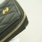 Chanel Coin Case Quilted Caviar Leather Black Gold — view 5