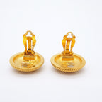 Chanel Earrings Vintage CC Logo Round — view 6
