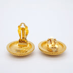 Chanel Earrings Vintage CC Logo Round — view 3