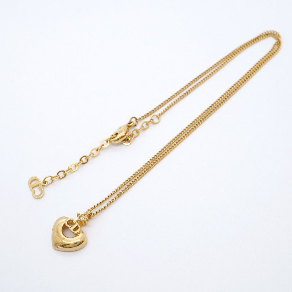 Dior Necklace CD Logo Gold Plated Rhinestone — view 3
