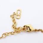 Dior Necklace CD Logo Gold Plated Rhinestone — view 4