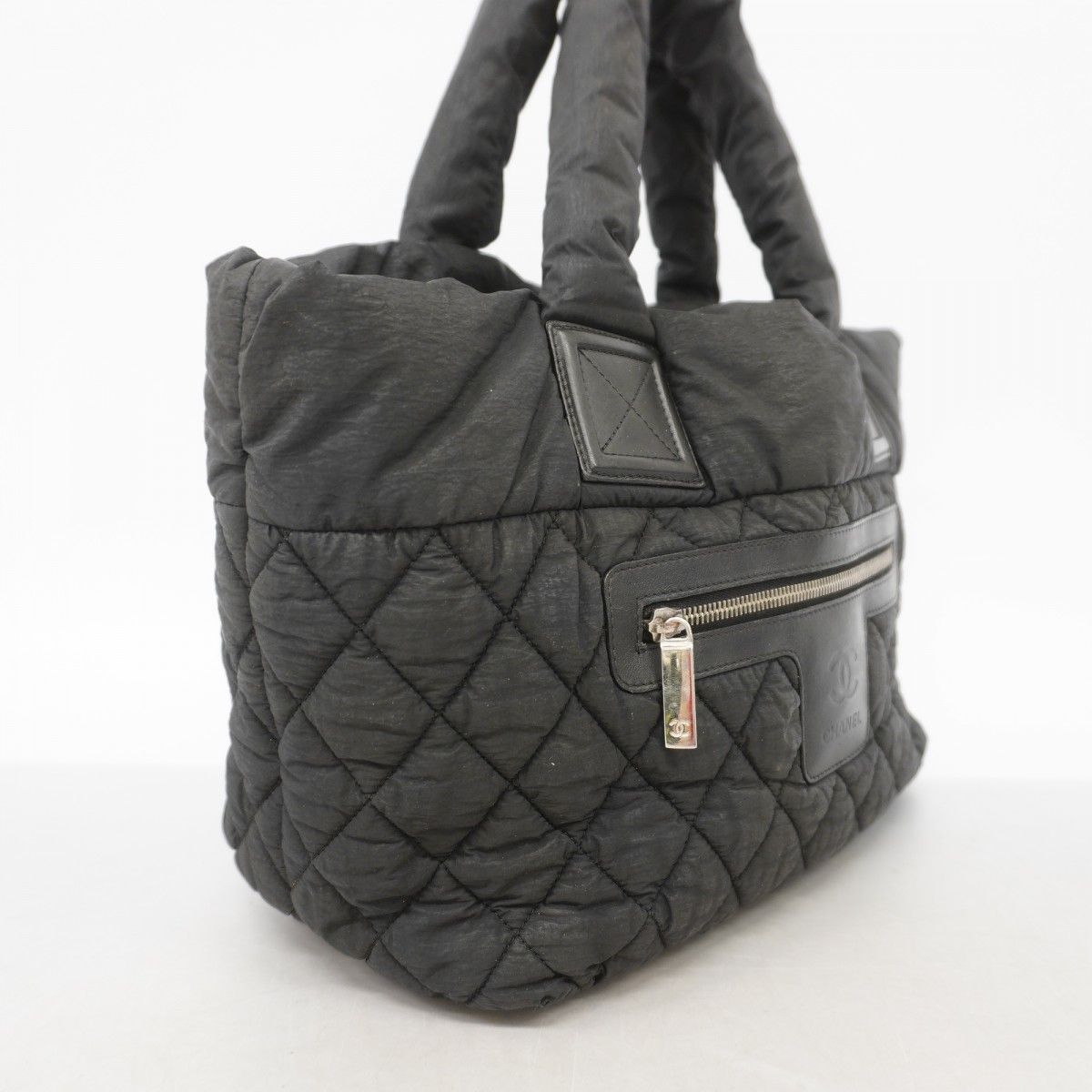 Chanel Tote Coco Cocoon Nylon Black Silver — view 2