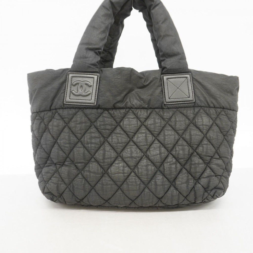 Chanel Tote Coco Cocoon Nylon Black Silver — view 9