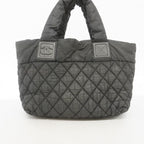 Chanel Tote Coco Cocoon Nylon Black Silver — view 9
