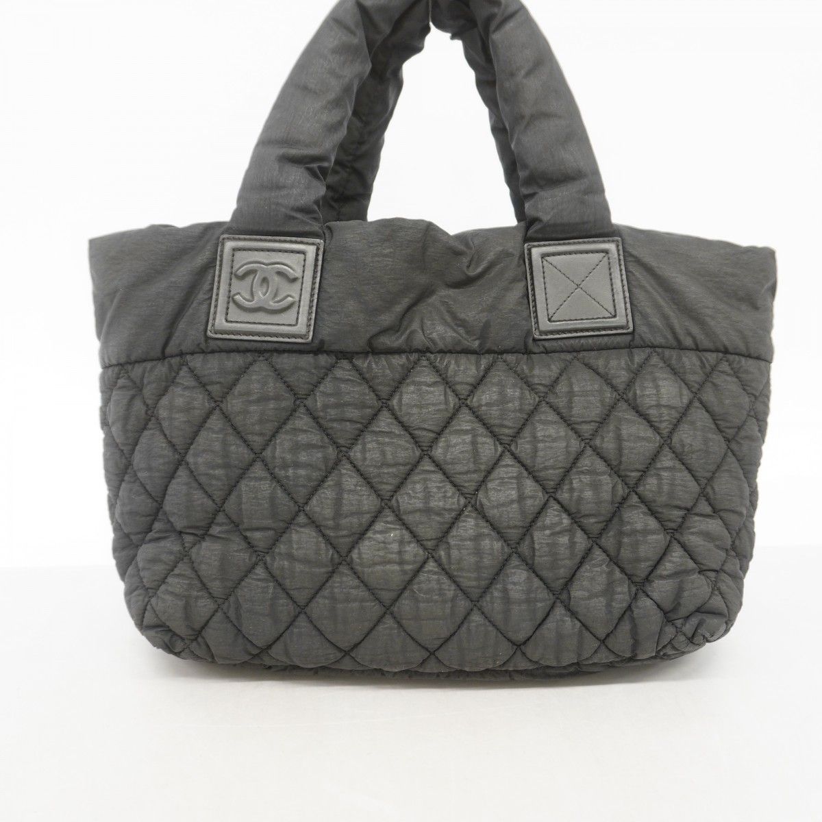 Chanel Tote Coco Cocoon Nylon Black Silver — view 9