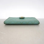 Chanel Wallet Quilted Caviar Leather Mint Green Gold — view 2