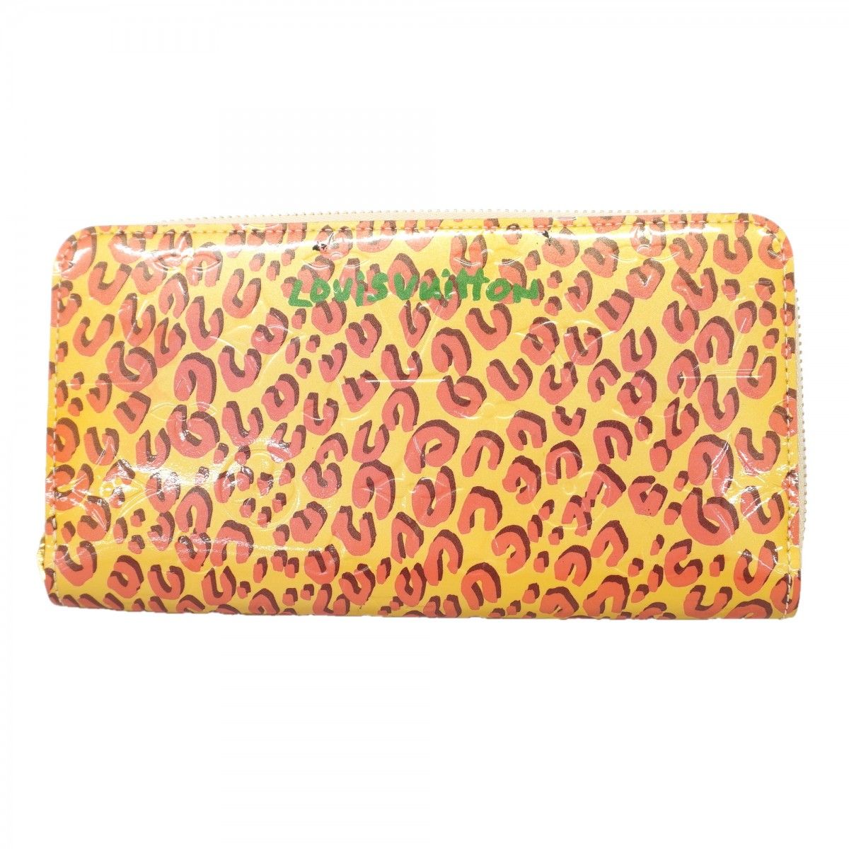 Louis Vuitton Wallet Vernis Leopard Zippy Blanc Corail