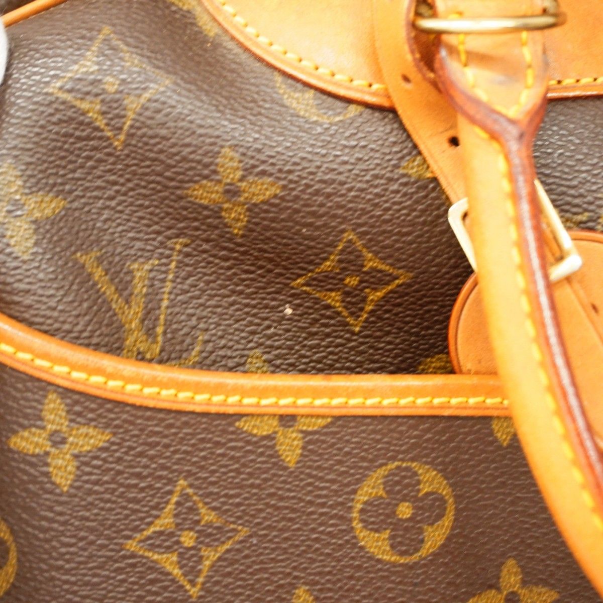 Louis Vuitton Handbag Monogram Deauville Brown — view 9