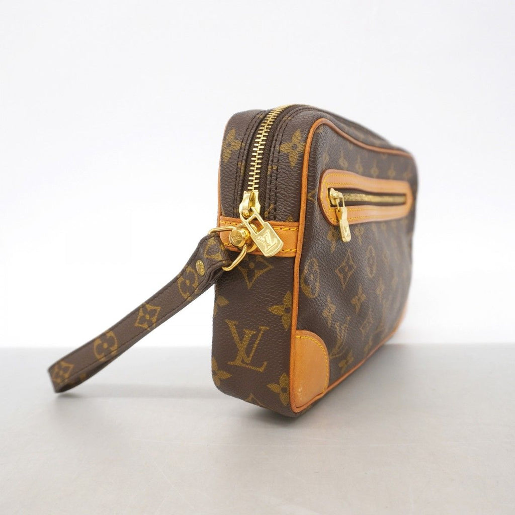 Louis Vuitton Clutch Monogram Marly Dragonne GM Brown — view 2