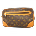 Louis Vuitton Clutch Monogram Marly Dragonne GM Brown