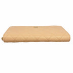 Chanel Wallet Quilted Caviar Leather Beige Champagne Gold