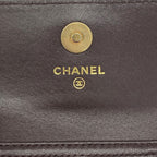 Chanel Shoulder Wallet Quilted Lambskin Dark Brown Gold — view 4