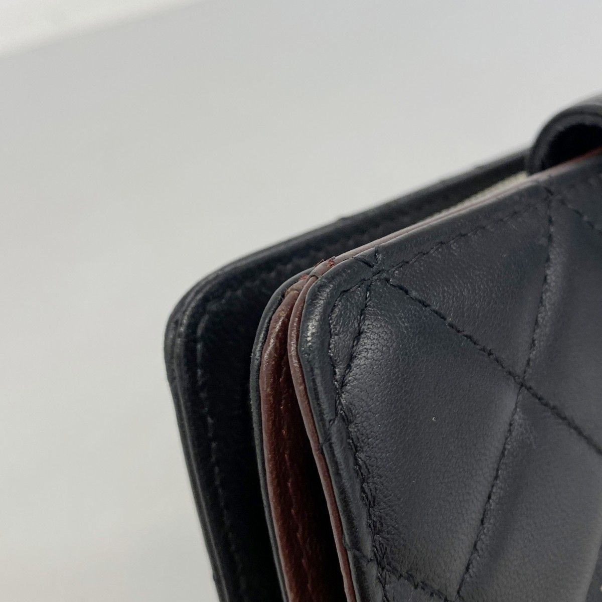 Chanel Wallet Quilted Lambskin Black Silver — view 7