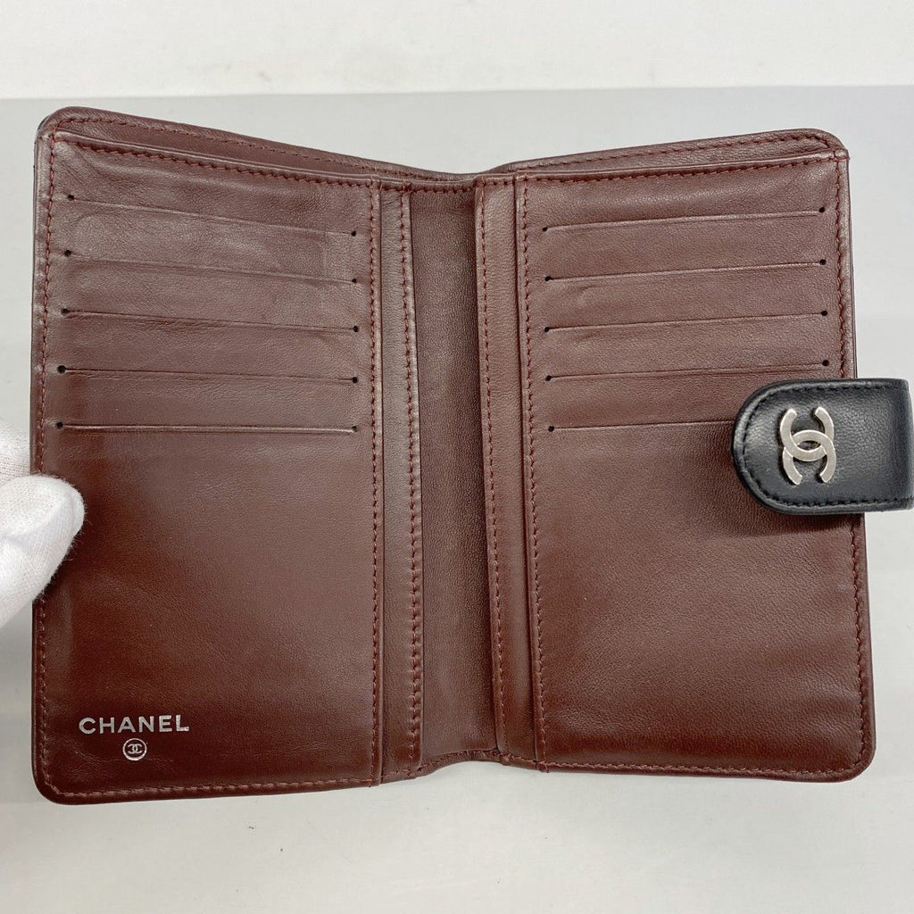 Chanel Wallet Quilted Lambskin Black Silver — view 3