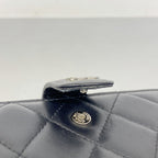Chanel Wallet Quilted Lambskin Black Silver — view 5