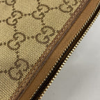Gucci Wallet GG Canvas Brown Champagne Gold — view 8