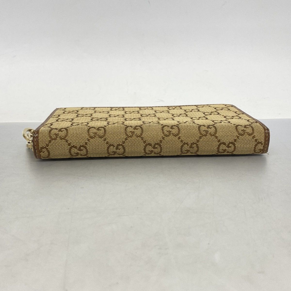 Gucci Wallet GG Canvas Brown Champagne Gold — view 2