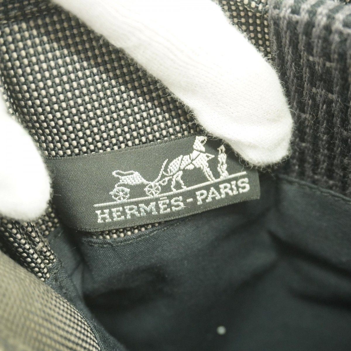 Hermes Shoulder Bag Her Line Pochette Canvas Gray — view 5