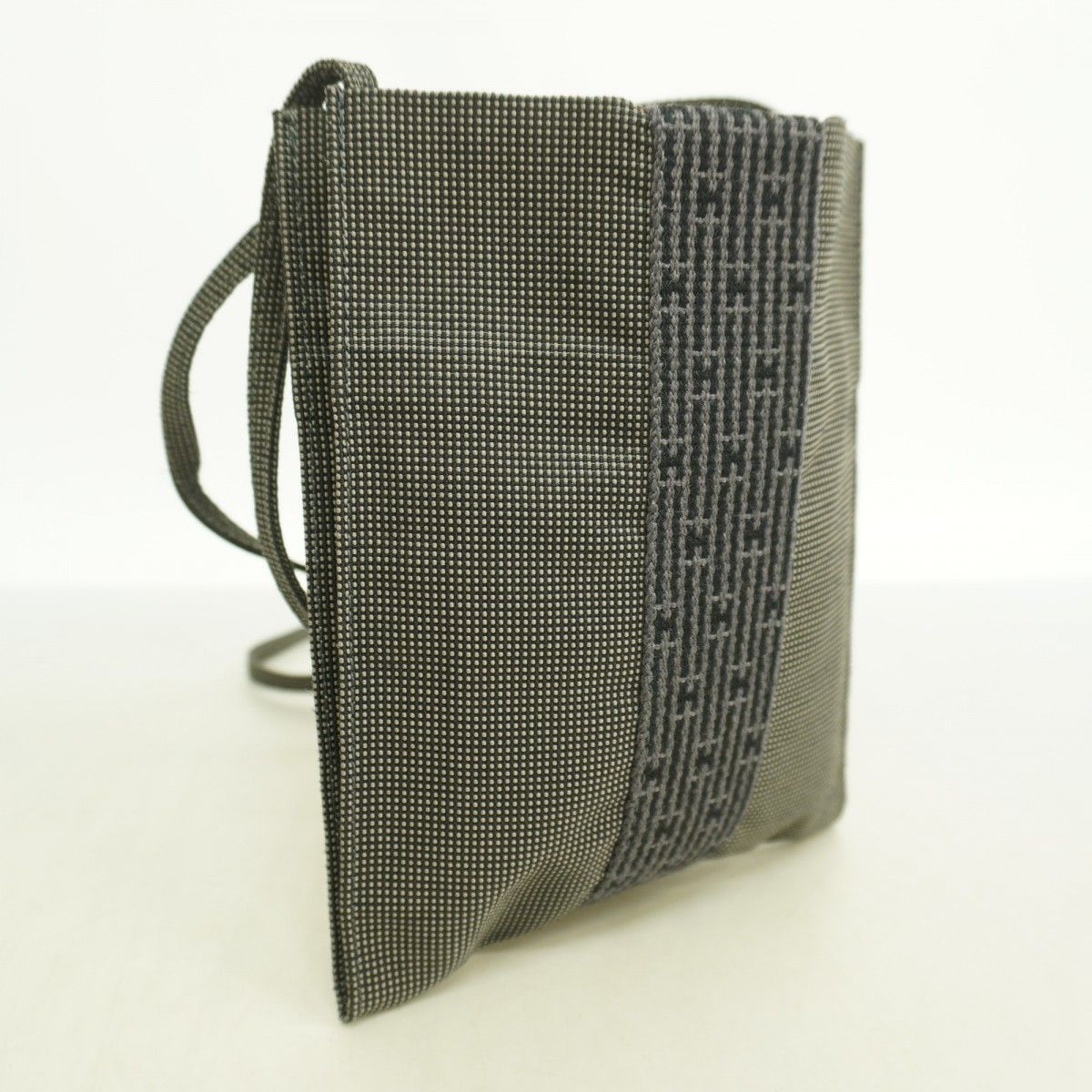 Hermes Shoulder Bag Her Line Pochette Canvas Gray — view 2