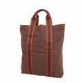 Hermes Tote Fourre Tout Cabas Canvas Bordeaux