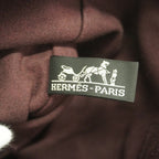Hermes Tote Fourre Tout Cabas Canvas Bordeaux — view 5