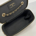 Chanel Shoulder Bag Raffia Beige Black Champagne Gold — view 4